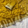 Ktd 3030 Fandy Chiffon With Ghughri Hand Work Saree